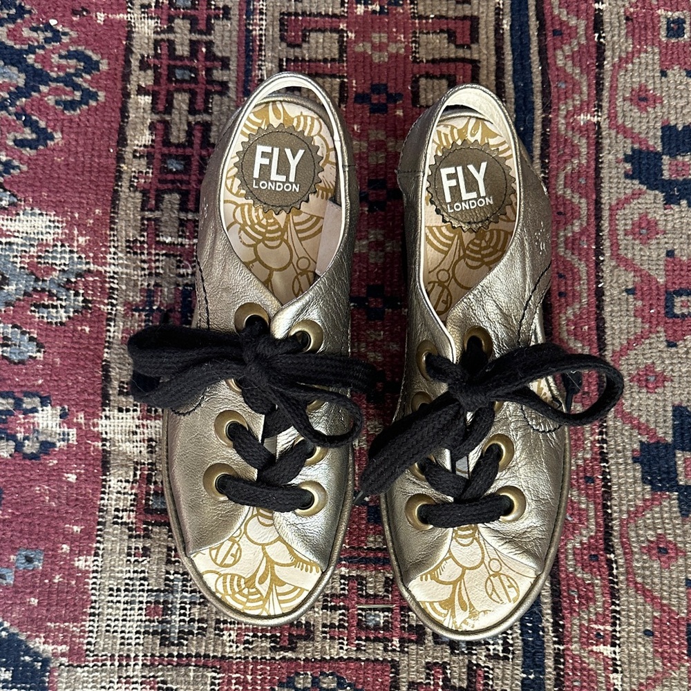 Fly London Women's Metallic Wedge Shoes